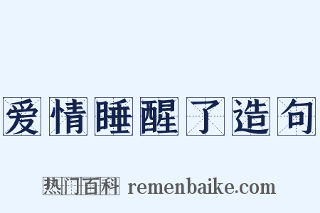 爱情睡醒了造句是什么意思的图片